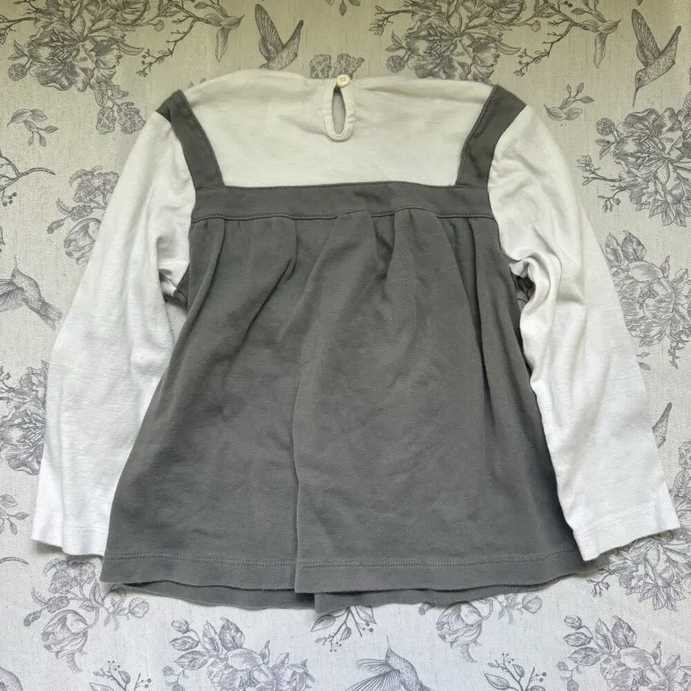Gymboree Tres Chic Poodle Top Girl's Size 4T Velour Swing Shirt Layered 2010